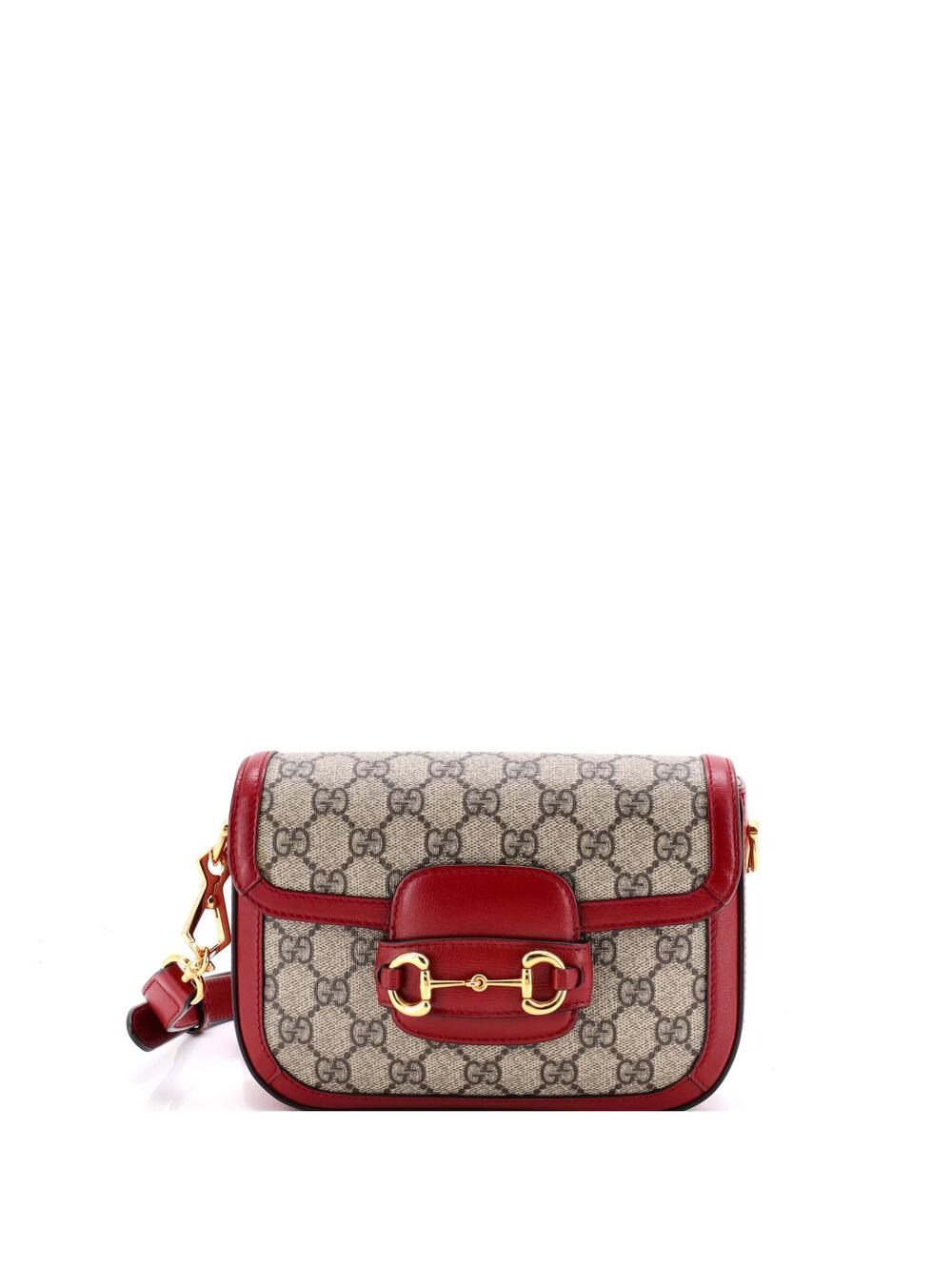 Gucci Horsebit Shoulder Bag Gg Coated #370032G14B